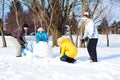 Happy snow leisure