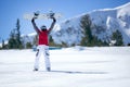 Happy snowboarder Royalty Free Stock Photo