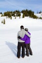 Happy Snowboarding Couple Royalty Free Stock Photo
