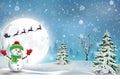 Happy Snowman Christmas background Royalty Free Stock Photo