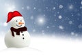 Happy Snowman Christmas background Royalty Free Stock Photo