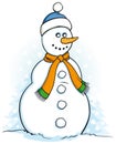 Happy snowman illustration