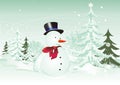 Happy snowman illustration