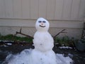 Happy Snowman with Sun Glasses Royalty Free Stock Photo