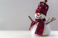 Happy Snowman on white background Royalty Free Stock Photo