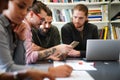 Happy software developers working on meeting, Programming advanced code artificial intelligence.