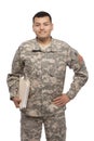 Soldier with documents Royalty Free Stock Photo