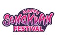 Happy Songkran Festival - writing hand lettering