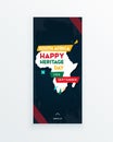 Happy South Africa Heritage Day - 24 September - social media story template with the South African flag colors and