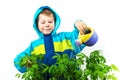 Happy spring gardening boy Royalty Free Stock Photo