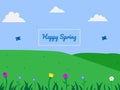 Happy Spring vector illustration background