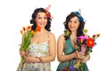 Happy spring women Royalty Free Stock Photo