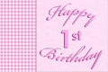 Happy 1st Birthday Royalty Free Stock Photo
