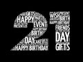 Happy 21st birthday word cloud Royalty Free Stock Photo