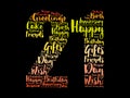 Happy 21st birthday word cloud, holiday concept background Royalty Free Stock Photo