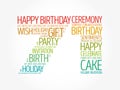 Happy 71st birthday word cloud, holiday concept background Royalty Free Stock Photo