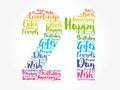 Happy 21st birthday word cloud Royalty Free Stock Photo