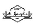 Happy St. Josephs day greeting emblem