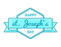 Happy St. Josephs day greeting emblem