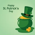 Happy St Patrick Day congratulation banner or party invitation template. Royalty Free Stock Photo