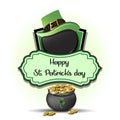 Happy St. Patrick day and hockey puck