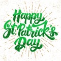 Happy st patrick day. Lettering phrase. Design element for poster, greeting card, banner.
