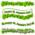 Happy St. Patrick's Day Banners Logos Royalty Free Stock Photo
