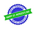 HAPPY ST. PATRICK'S DAY Bicolor Clean Rosette Template for Stamp Seals