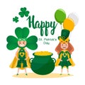 Happy St. Patrick`s Day cartoon vector design Royalty Free Stock Photo