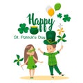 Happy St. Patrick`s Day cartoon vector design. no3 Royalty Free Stock Photo