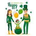 Happy St. Patrick`s Day cartoon vector design. no4 Royalty Free Stock Photo