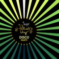 Happy St. Patrick`s Day Disco party placard, poster or banner Royalty Free Stock Photo