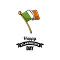 Happy St. Patrick s Day. Irish flag. Vector illustration