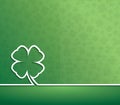 Happy St. Patrick`s Day Irish four leaf lucky clover. Royalty Free Stock Photo