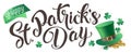 Happy St. Patrick`s Day isolated on a white background.