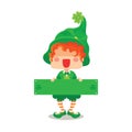 Happy St. Patrick`s Day Leprechaun Greeting Sign