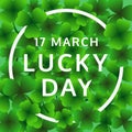 Happy St.Patrick's day, 17 March Lucky Day, vector