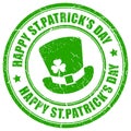 Happy St Patrick`s day rubber stamp