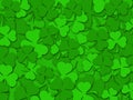 Happy St Patrick's Day Shamrock Leaves Background