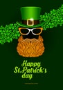 Happy St. Patrick`s Day template for greeting card