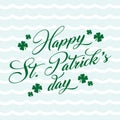 Happy St. Patrick`s Day Typhography With Background