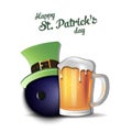 Happy St. Patricks day and bowling ball Royalty Free Stock Photo