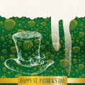 happy st patricks day bubbles green beer hat Royalty Free Stock Photo