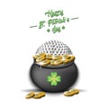 Happy St. Patricks day and golf ball Royalty Free Stock Photo