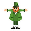 Happy St Patricks Day Leprechaun Arm Stretched