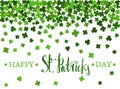 Happy St. Patricks day lettering.