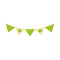 happy st patricks day pennants luck clover decoration icon