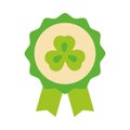 happy st patricks day rosette ribbon clover icon