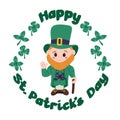 Happy St Patricks Day typographic composition Royalty Free Stock Photo