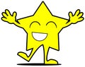 Happy star cartoon
